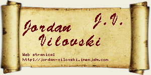 Jordan Vilovski vizit kartica